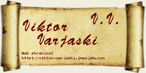 Viktor Varjaški vizit kartica